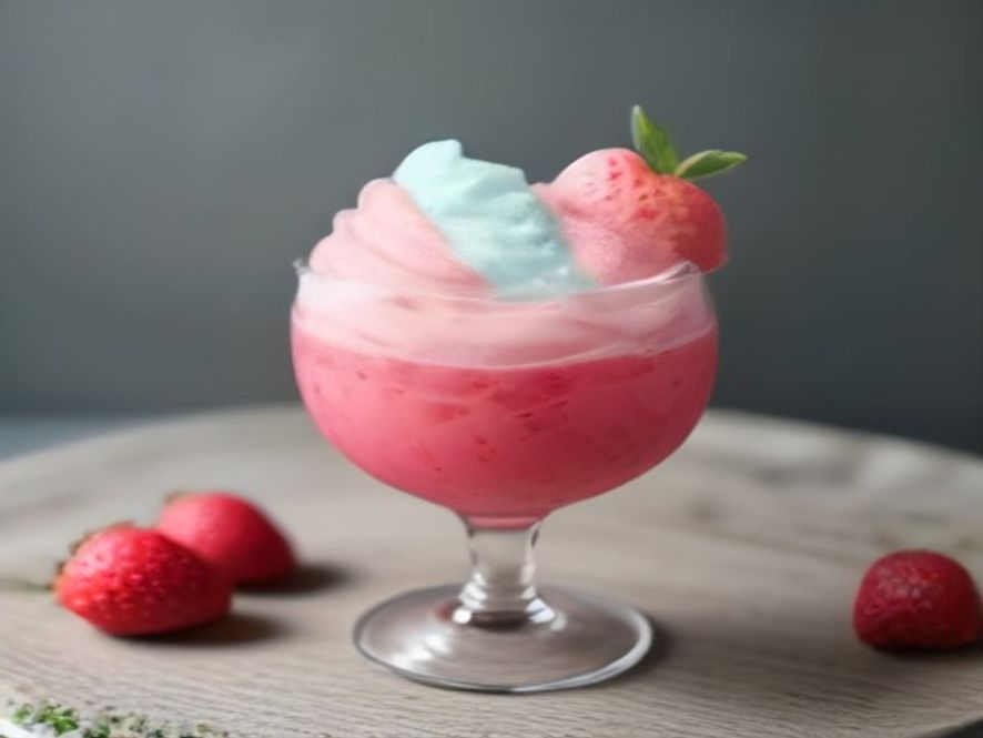 Helado de fresa sin máquina