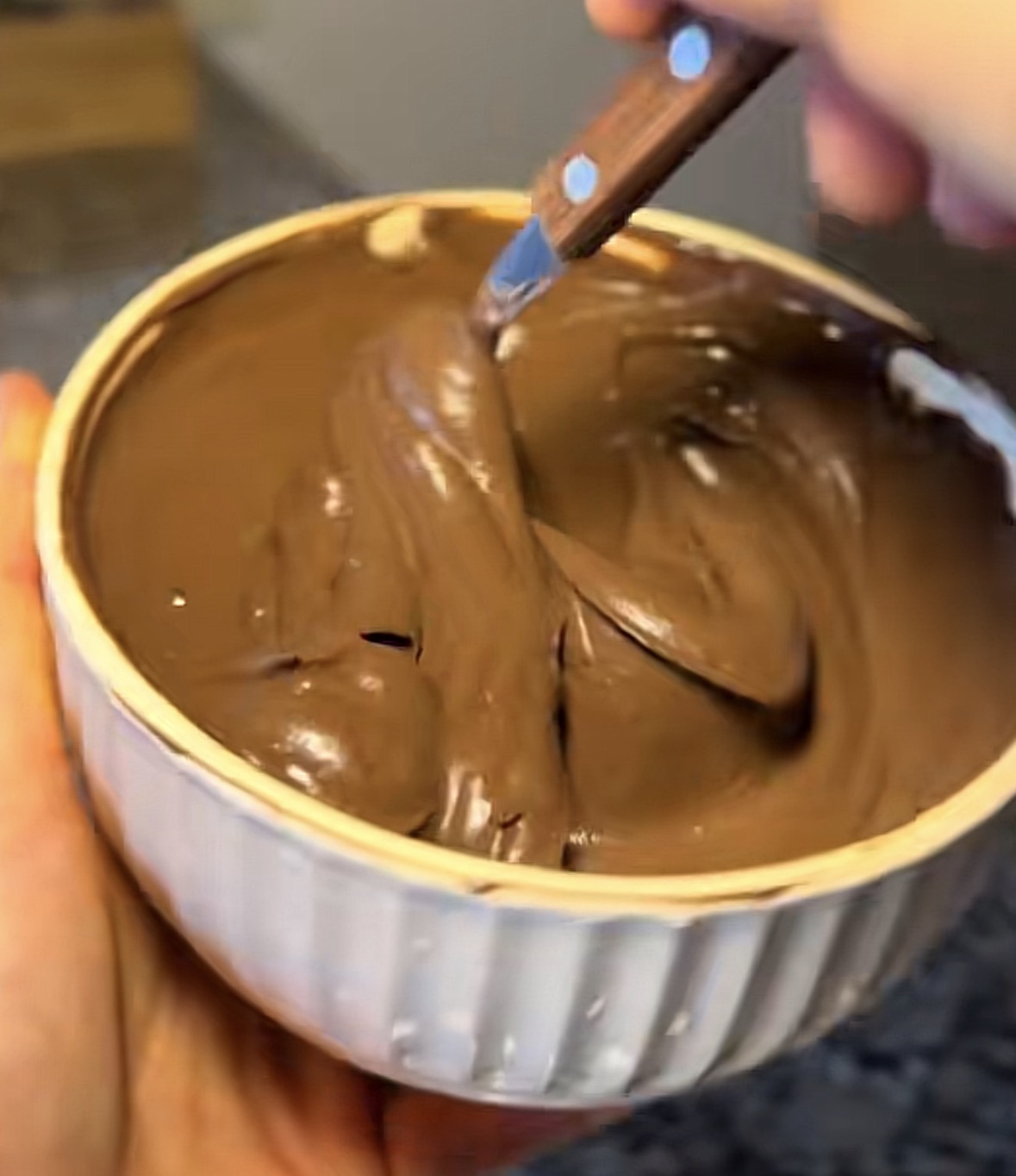 Mousse de chocolate saludable y proteico