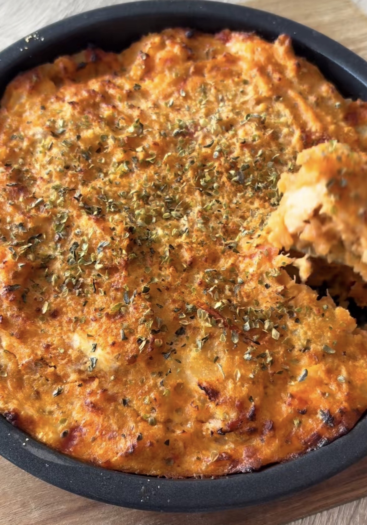 Pastel de Patata Exprés en Freidora de Aire