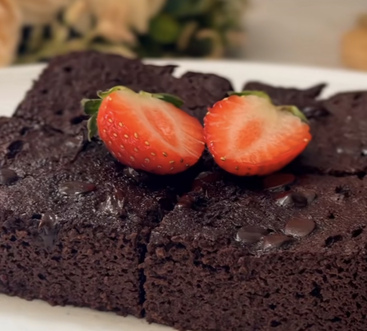 Brownie saludable de manzana al microondas