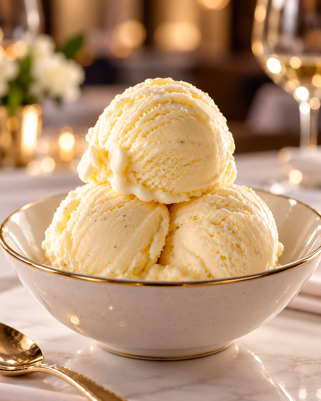 Helado Cremoso de Vainilla Casero